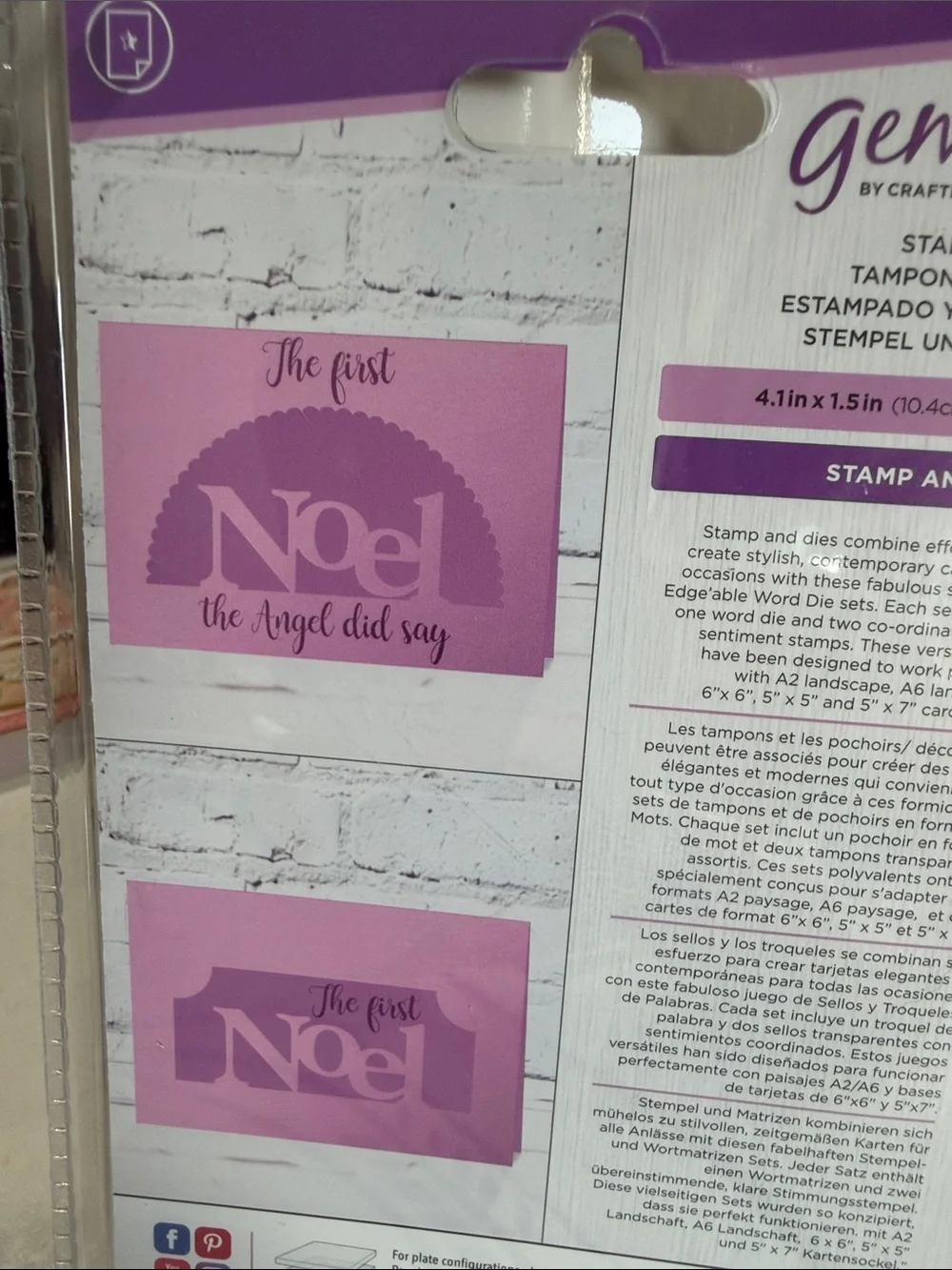 Crafters Companion ‘Noel’ Stamp & Die Set
